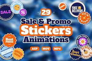 Animated Retro Stickers Pack, a Decorative Illustration by IMG Visuals