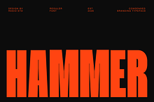 Hammer Condensed Typeface Font