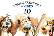 20 Quirky Baseball Dog Clipart, a Decorative Illustration by Pati Charm Studio (Thumbnail 1 of 8)
