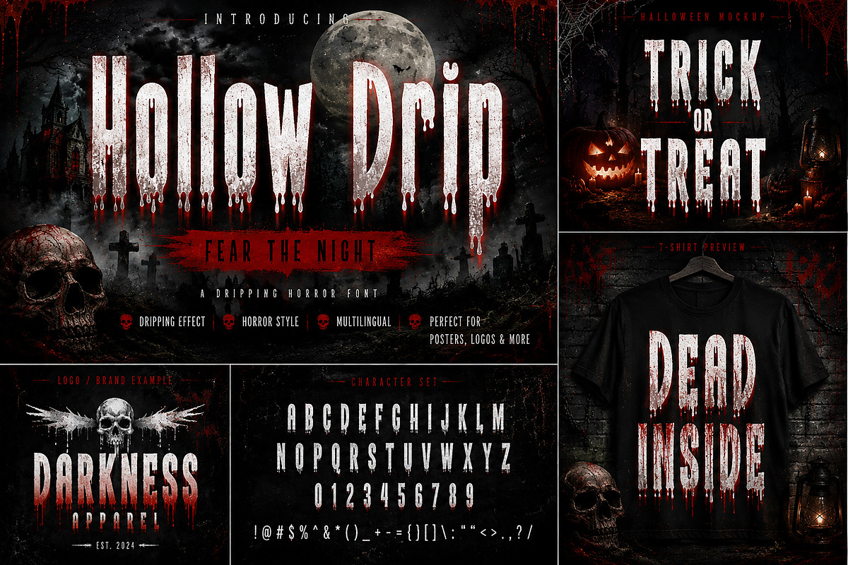 Hollow Drip, a Serif Font by Wow Magic (Photo 8 of 9)