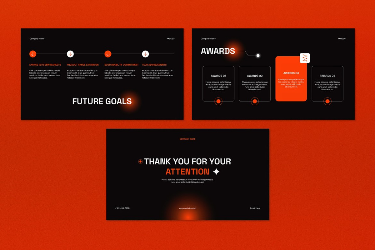 Black Company Profile Google Slide, a Presentation Template by graphicook (Photo 5 of 5)