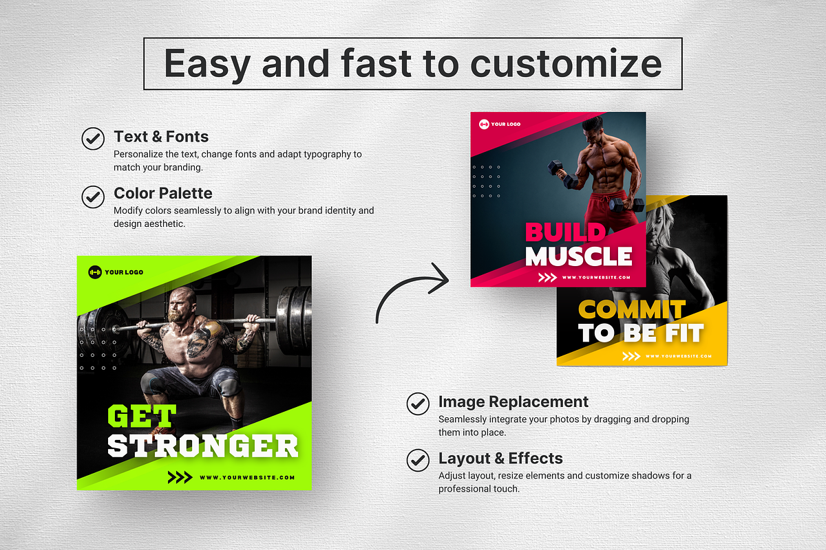 Fitness Coach Social Media Bundle, a Social Media Template by DigiPax (Photo 8 of 10)