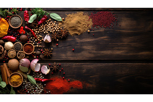 cuisine table food background ai, a Food & Drink Photo by pikepicture