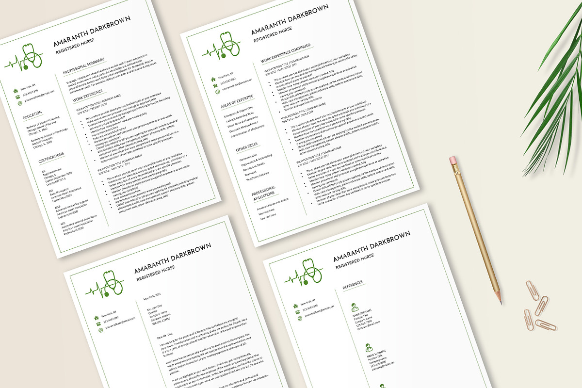Resume Teamplate Healthcare, a Resume Template by Stanin Studio (Photo 7 of 10)