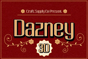 Dazney 3D, a Sans Serif Font by Craft Supply Co. (Thumbnail 1 of 8)