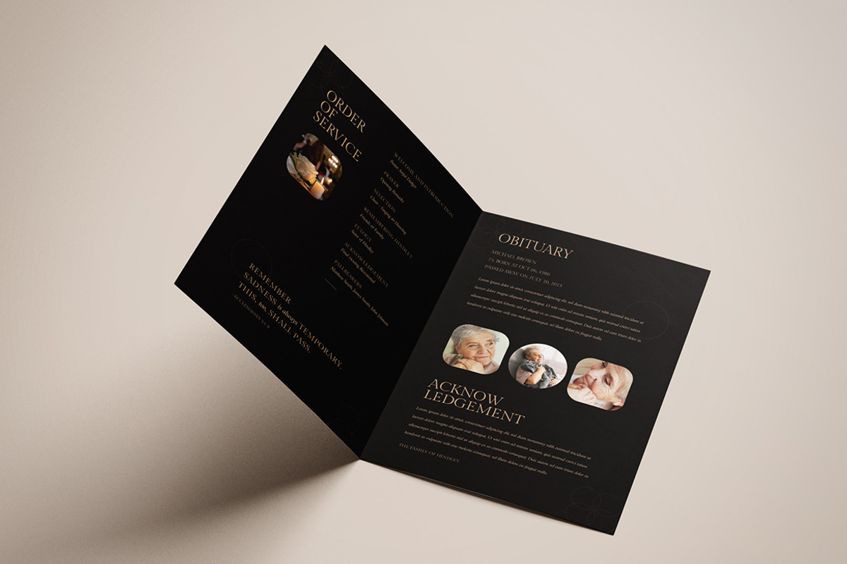 Funeral Program Template, an Invitation Template by Vynetta (Photo 3 of 4)