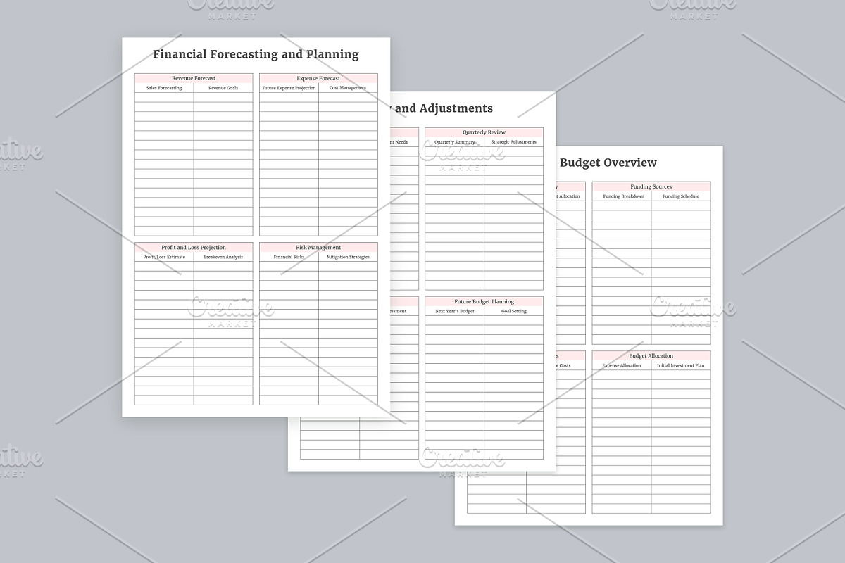 Budget Planner Pages Set V-19, a Stationery Template by shahsoft (Photo 2 of 3)