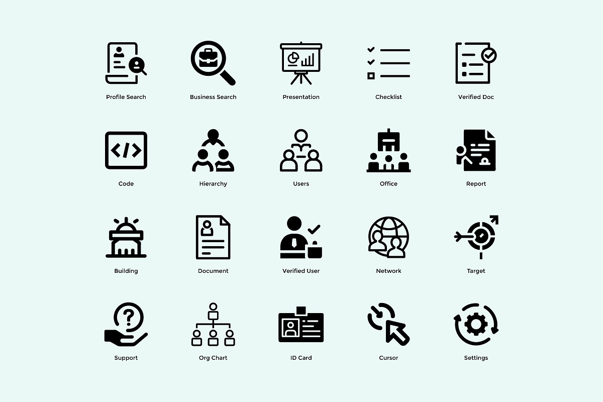 60 Business & Admin Line Icons Pack, an Outline Icon by taieefbakshi (Photo 4 of 6)