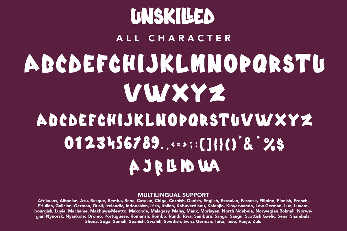 Unskilled - Cool Display Font, a Handwritten Font by Arendxstudio (Photo 9 of 9)