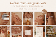 Golden Hour Instagram Beauty Posts, a Social Media Template by GlamWebDesigns (Thumbnail 1 of 7)