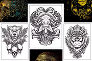 100+ Tattoos Coloring Pages, an Illustration by ThePhoton (Thumbnail 4 of 6)