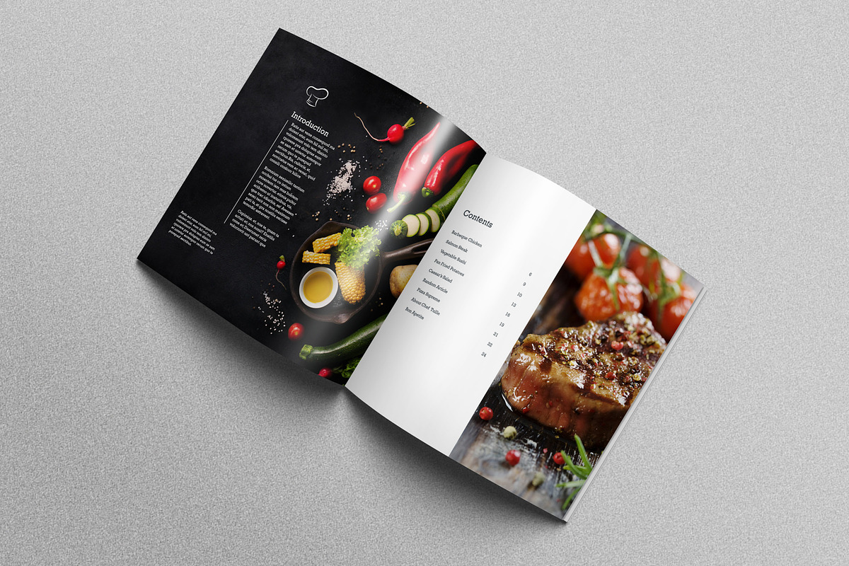 Recipe Cook Book Template, a Brochure Template by Machel Design (Photo 2 of 10)