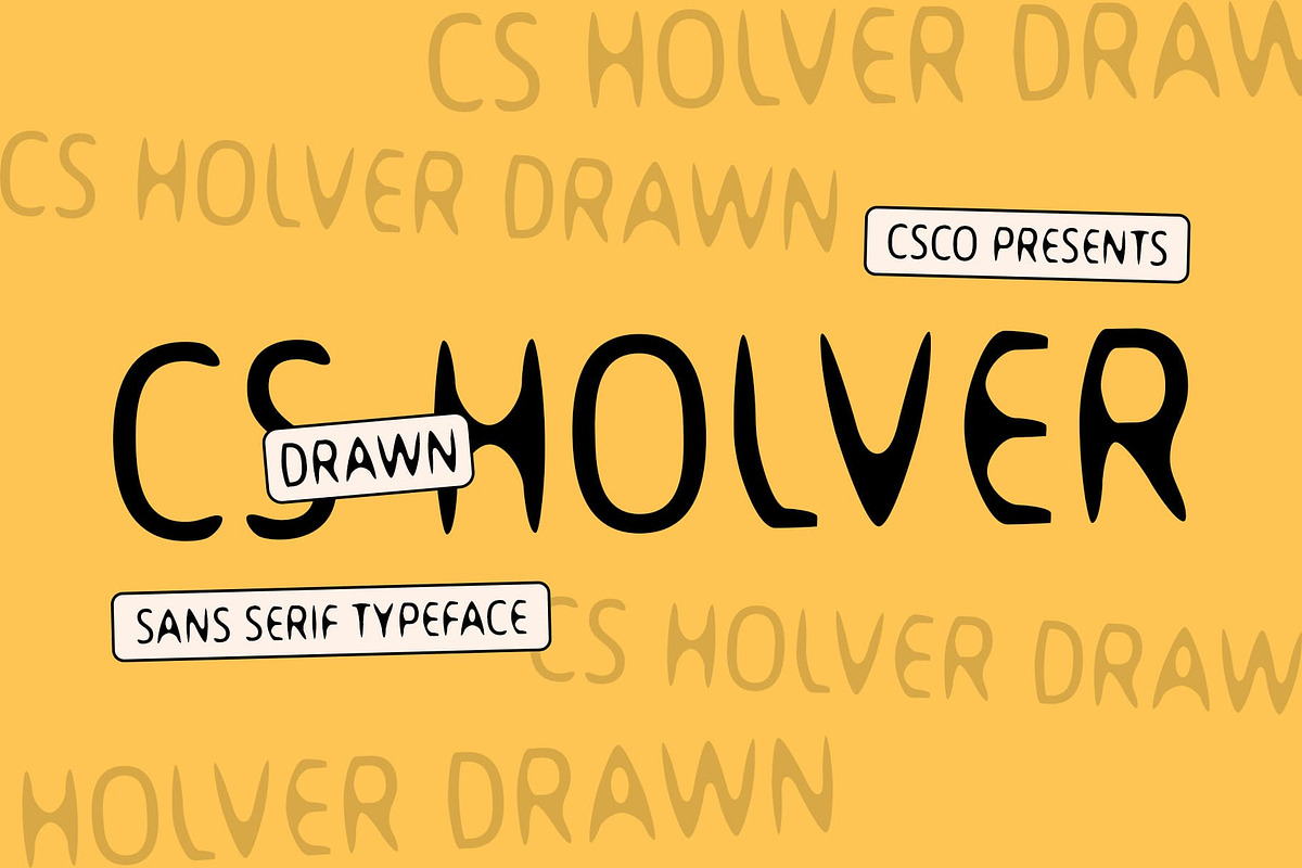 CS Holver Drawn, a Sans Serif Font by Craft Supply Co. (Photo 1 of 8)