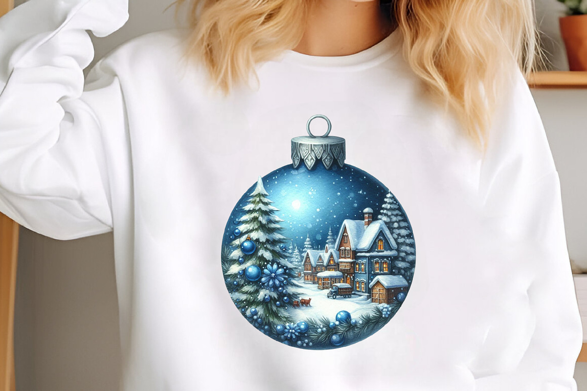 Blue Christmas Balls Clipart Bundle, an Illustration by SinaCreation (Photo 3 of 7)