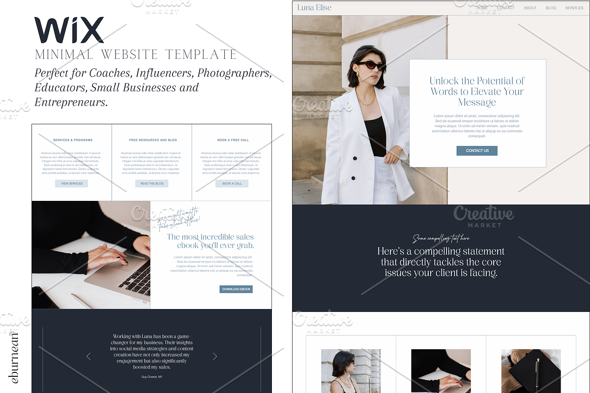 Wix Template for Coaches, a Wix Template by Studio Eburnean (Photo 1 of 3)