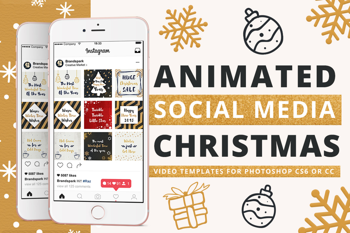 SALE! Animated Christmas Kit, a Social Media Template by Brandspark (Photo 3 of 9)