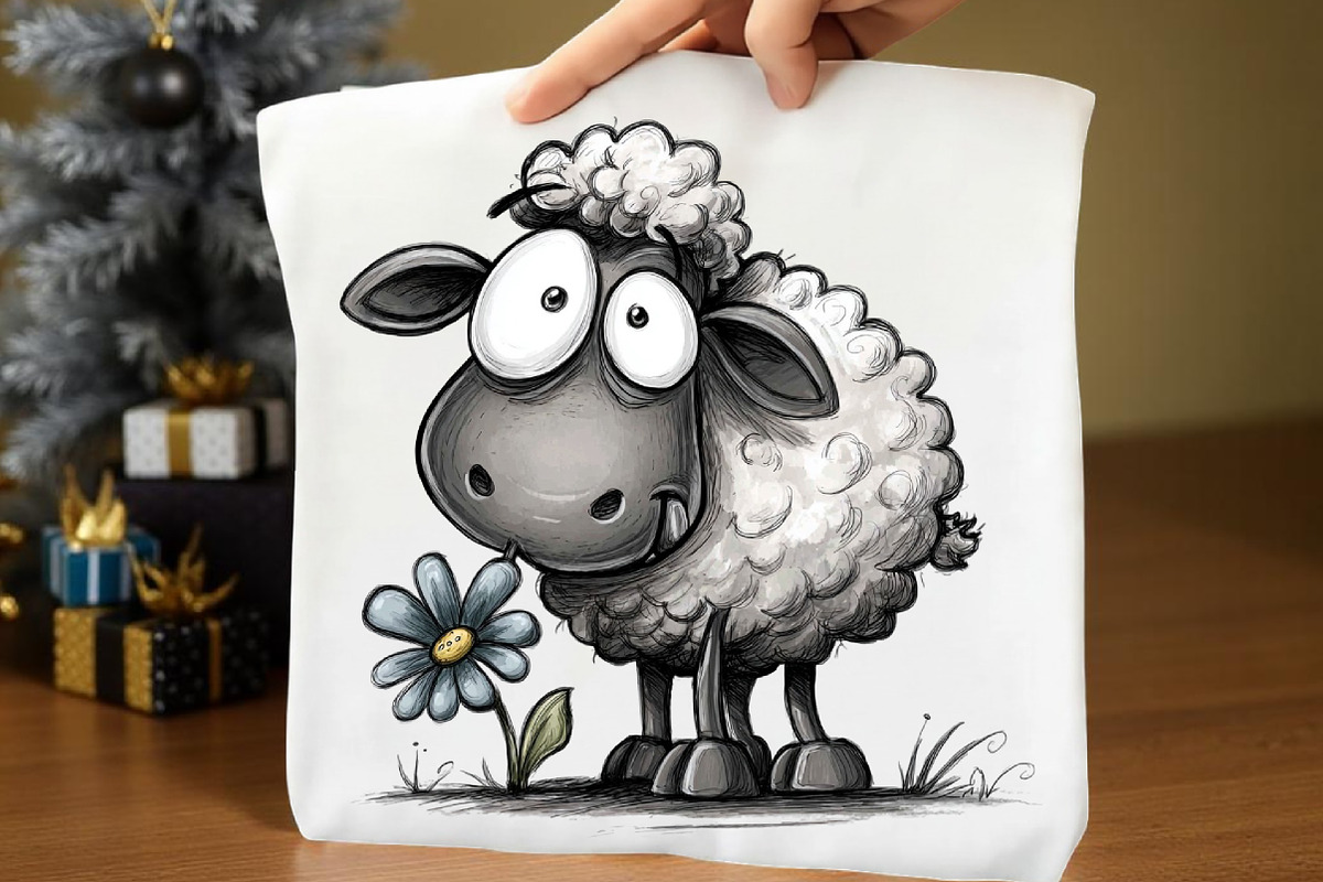 Whimsical Funny Sheep Clipart, an Animal Illustration by Rose Art (Photo 7 of 7)