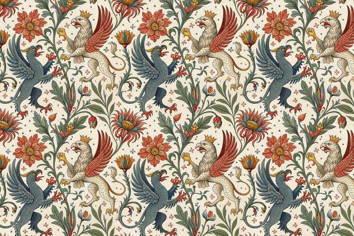 Seamless patterns. Medieval style, a Pattern Graphic by Designs by Helen Trupak (Photo 4 of 6)