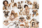 Dog Lover Clipart Pet Images Bundle, an Animal Illustration by GlamArtZhanna (Thumbnail 5 of 6)