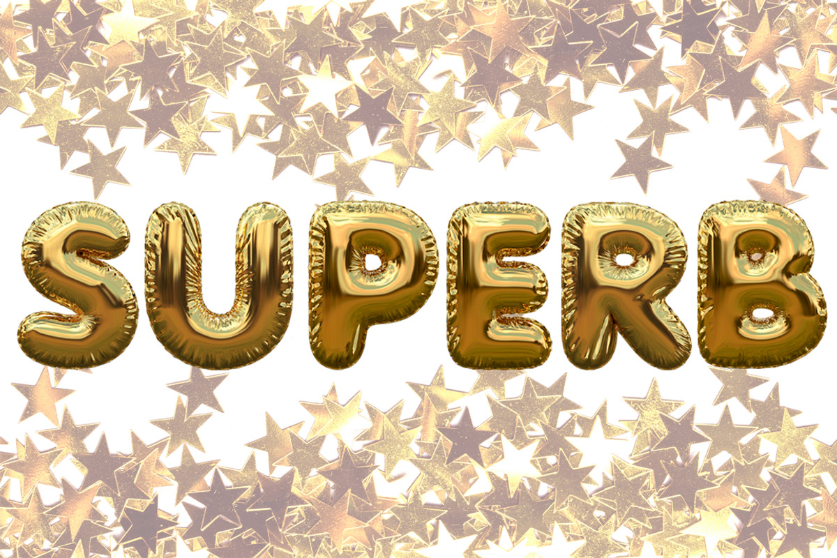 Gold foil balloon font preview 4