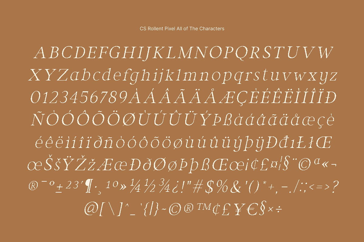 CS Rollent Pixel, a Serif Font by Craft Supply Co. (Photo 8 of 8)