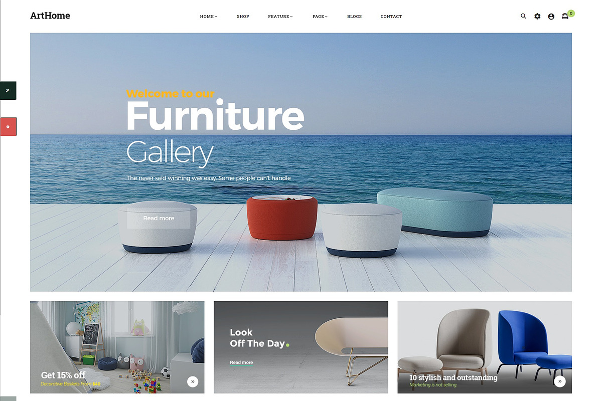 Pts Arthome – Modern Furniture, a Bootstrap Template by Prestabrain (Photo 3 of 6)