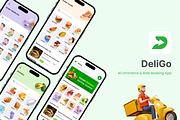 eCommerce & Ride Booking App |DeliGO, an UI Kit Template by Opus LabWorks (Thumbnail 1 of 11)