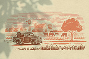 Vintage village vector. Vol2., an Animal Illustration by bioraven (Thumbnail 6 of 18)