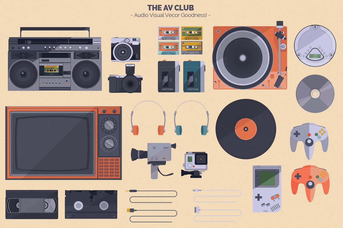 The AV Club - Audio Visual Vectors, an Illustration by The Tint Pro (Photo 1 of 5)