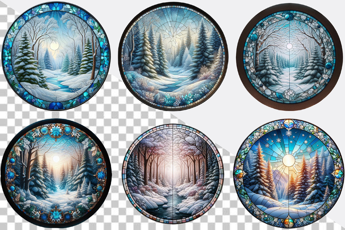 Watercolor Winter Forest Clipart Bun, an Illustration by SVGArt (Photo 5 of 8)