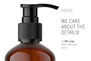 Amber bottle with pump mockup, a Pens & Pencil Mockup by Smarty Mockups (Thumbnail 4 of 5)