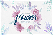 Delicate Watercolor Floral Graphics, an Illustration by RV Zarpelon (Thumbnail 1 of 8)