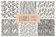 Leaves Seamless Patterns Set, a Pattern Graphic by Curly_Pat (Thumbnail 1 of 5)