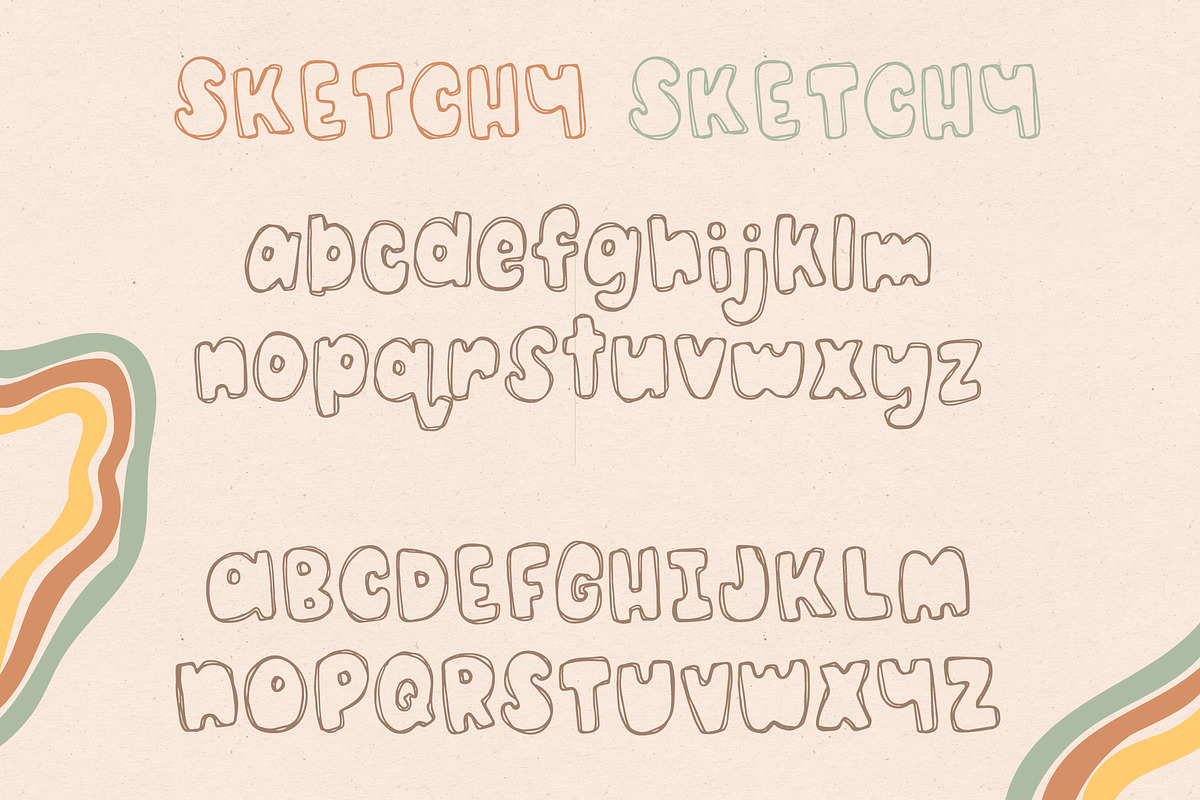 Pudding Pie Retro Font, a Sans Serif Font by Kellie Jayne Studio (Photo 8 of 8)