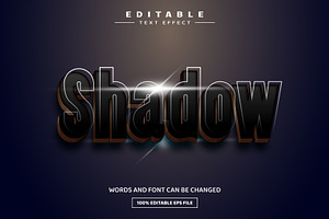 Shadow 3D Editable Text Effect