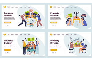 Division of property landing, a Person Illustration by Onyx