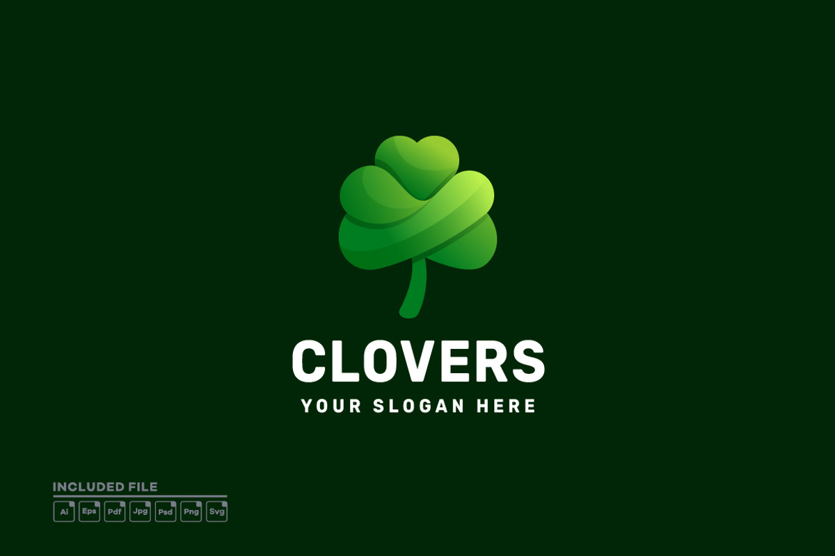 Clover Gradient Colorful Logo, a Branding & Logo Template by yuanesei
