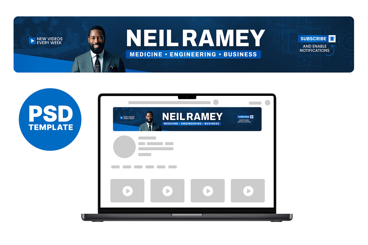 Business Finance YouTube Banner, a Social Media Template by Vaughn Studios (Photo 1 of 5)