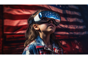 stars american flag technology ai, a Background Photo by pikepicture