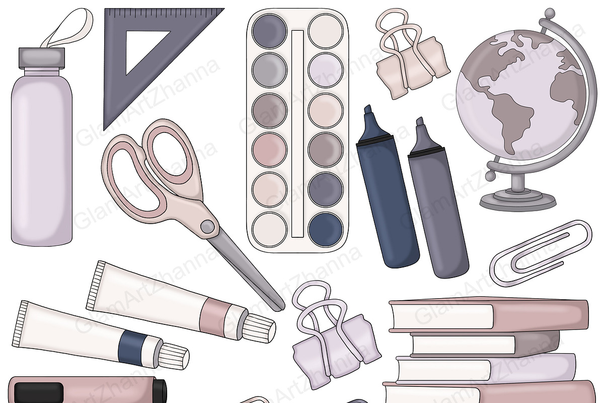 Study Beige Clipart, an Education Illustration by GlamArtZhanna (Photo 4 of 6)