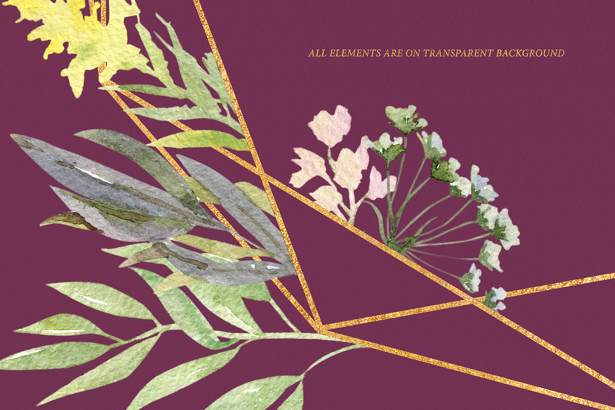 Gold & watercolor collection, a Texture Illustration by Elegantia (Photo 12 of 13)