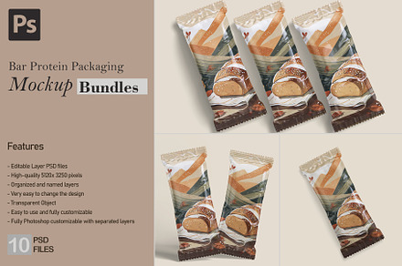 Protein Bar Packaging Mockup Set, a Packaging Mockup by Ambo Ampeng