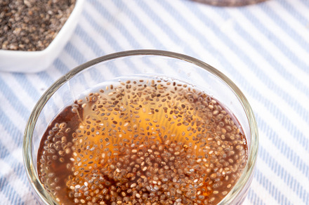 Chia seeds tea, trendy healthy drink