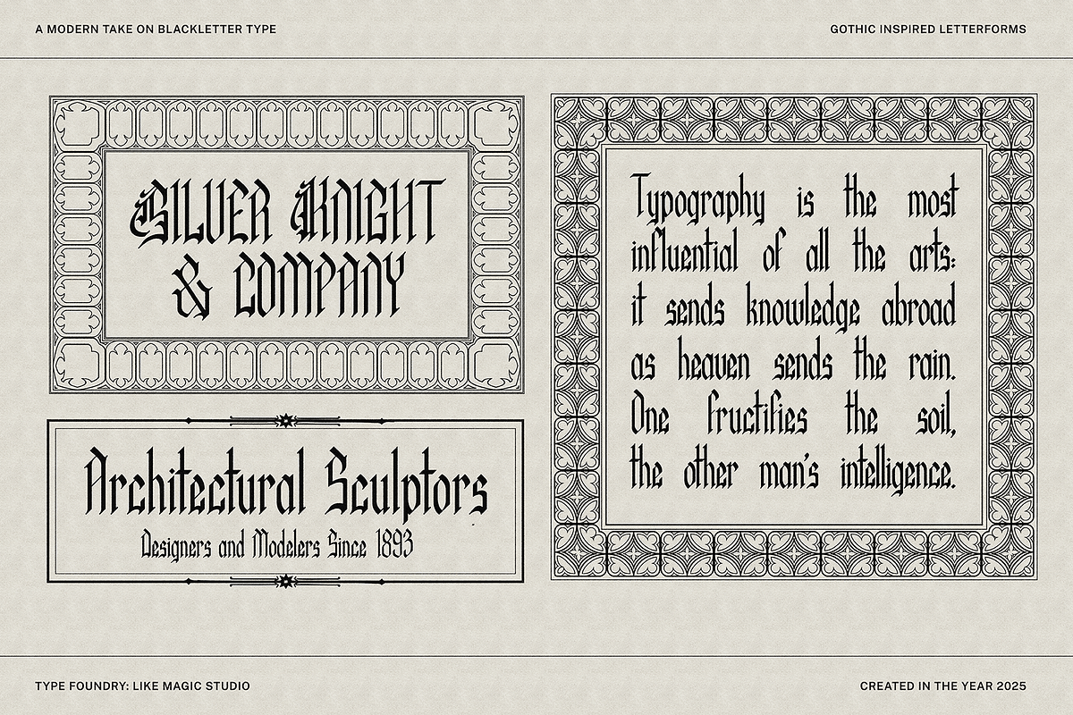 Dark Mother, a Blackletter Font by Like Magic Studio (Photo 9 of 9)