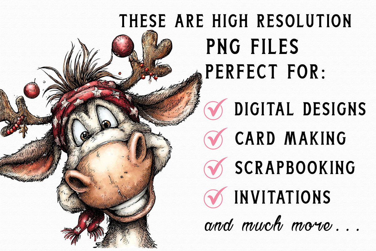 Funny Christmas Horses Clipart, an Illustration by Libby Wishes (Photo 5 of 7)