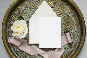 5x7 card mockup A7 envelope