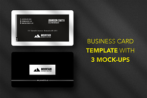 Business card Template & 3 Mock-up