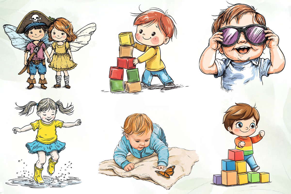 Hand-drawn Children Sublimation, an Illustration by CreationArt (Photo 5 of 6)