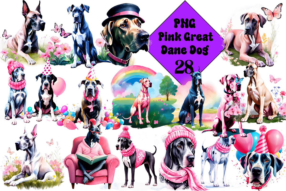 Pink Great Dane Dog, an Arts & Entertainment Photo by Wow Magic (Photo 1 of 5)