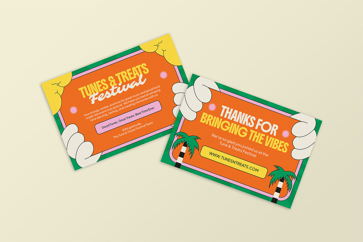 Tunes & Treats - Thank You Card, a Print Template by StreaksideStd (Photo 3 of 3)